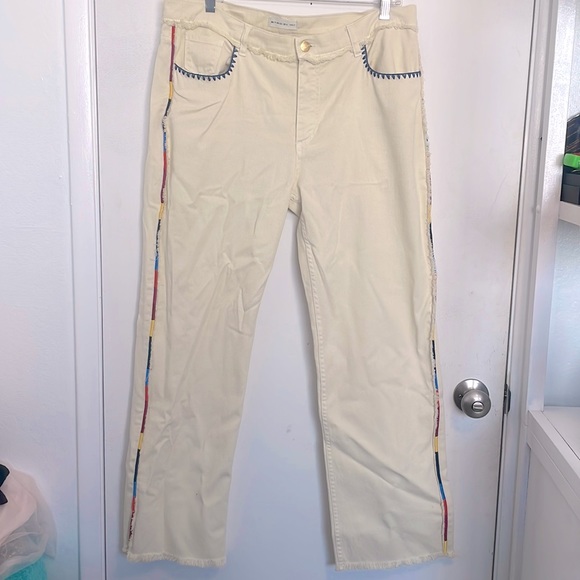 Etro Jeans beige with colored stitching - Picture 1 of 8